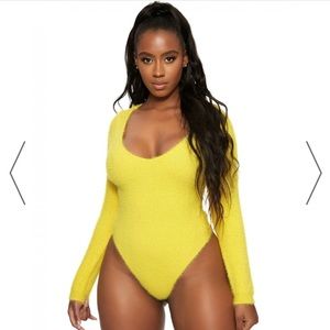 Naked Wardrobe FEELIN’ SO FUZZED BODYSUIT